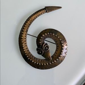 JJ Jonette Vintage Snake Serpent Pin Brooch